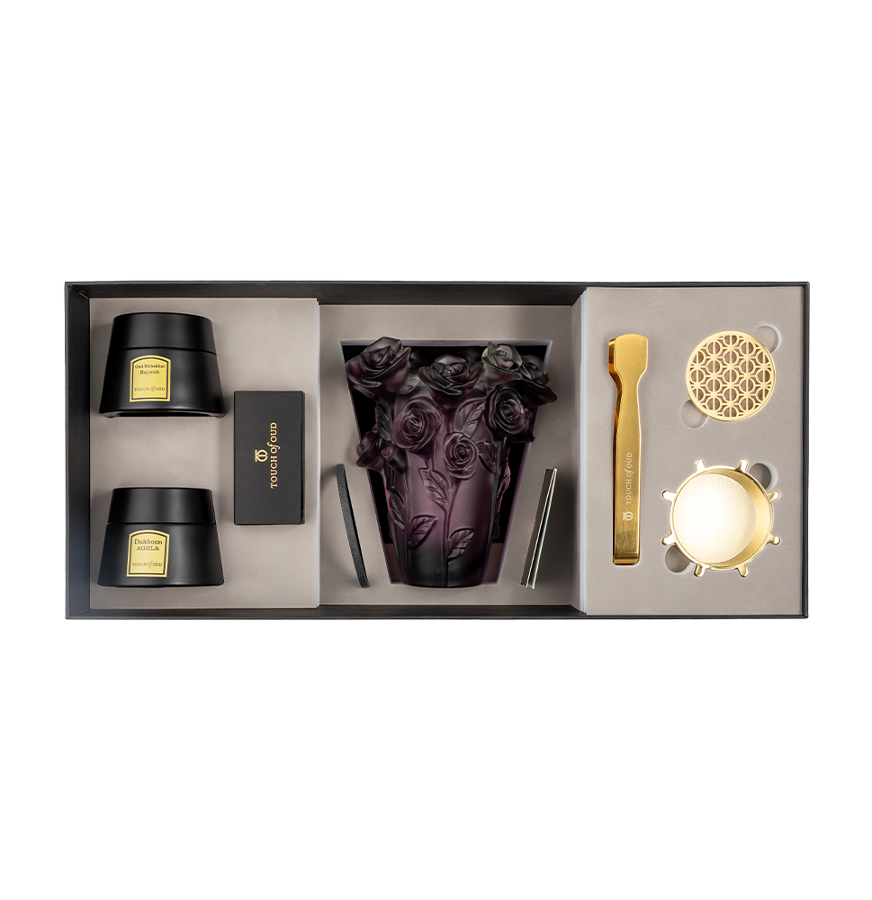 Picture of 5pcs Gift Set Grey Purple Mix Flower Burner