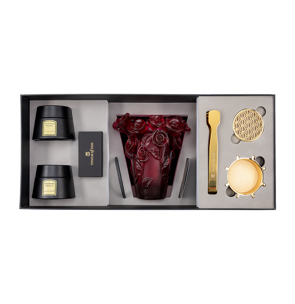 Picture of 5pcs Gift Set Red Flower Burner